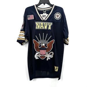 Rapid Dominance U.S. Navy Football Jersey Navy Blue Men's Size M Embroidered NWT
